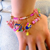 CHARM IT! Gold Pink Stretch Bead Bracelet - ST01144 - 794187100379