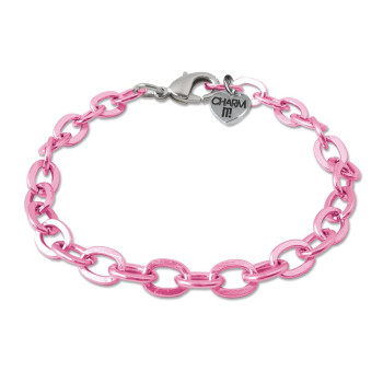 Charm it - Pink Chain Link Bracelet