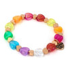 CHARM IT! Gold Rainbow Heart Stretch Bead Bracelet - ST01147 - 794187090113