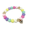 CHARM IT! Gold Pastel Stretch Bead Bracelet