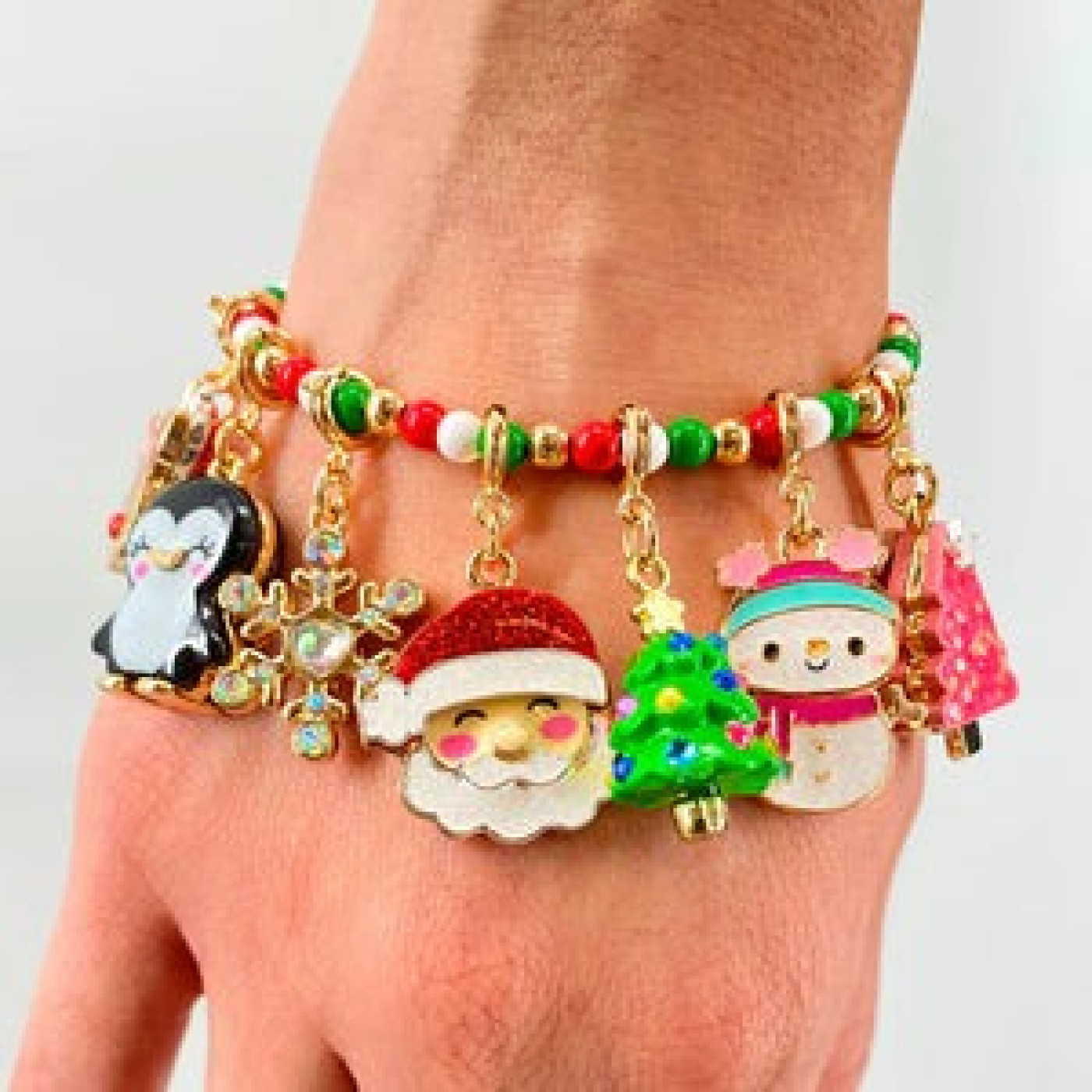 Gold Glitter Santa Charm - ST01155 - 794187090199