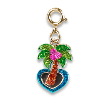 Charm it - Gold Glitter Palm Tree Charm