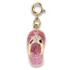 Gold Glitter Flip Flop Charm - 794187090618 - 794187090618