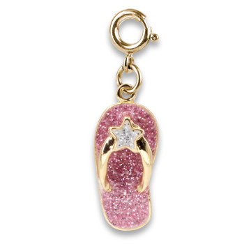 Charm it - Gold Glitter Flip Flop Charm