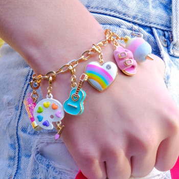 Charm it - Gold Furry Pink Sandal Charm