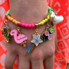 Gold Glitter Flamingo Charm - CICC1368 - 794187081692