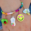Charm It! Gold Rainbow Stretch Bead Bracelet /Genişleyen Boncuk Bilezik - CIBB105 - 794187085072
