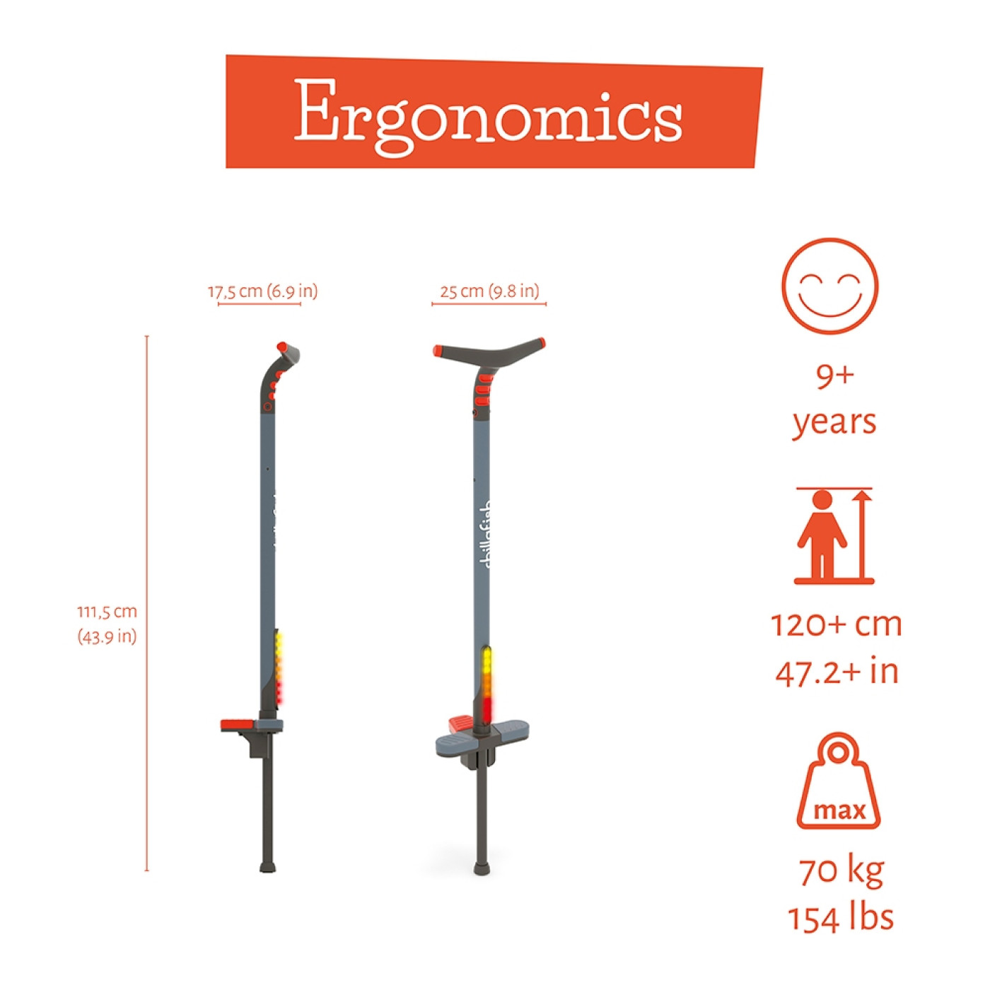 Poogi Glow- Pogo Stick Işıklı - Papaya (Genç)
