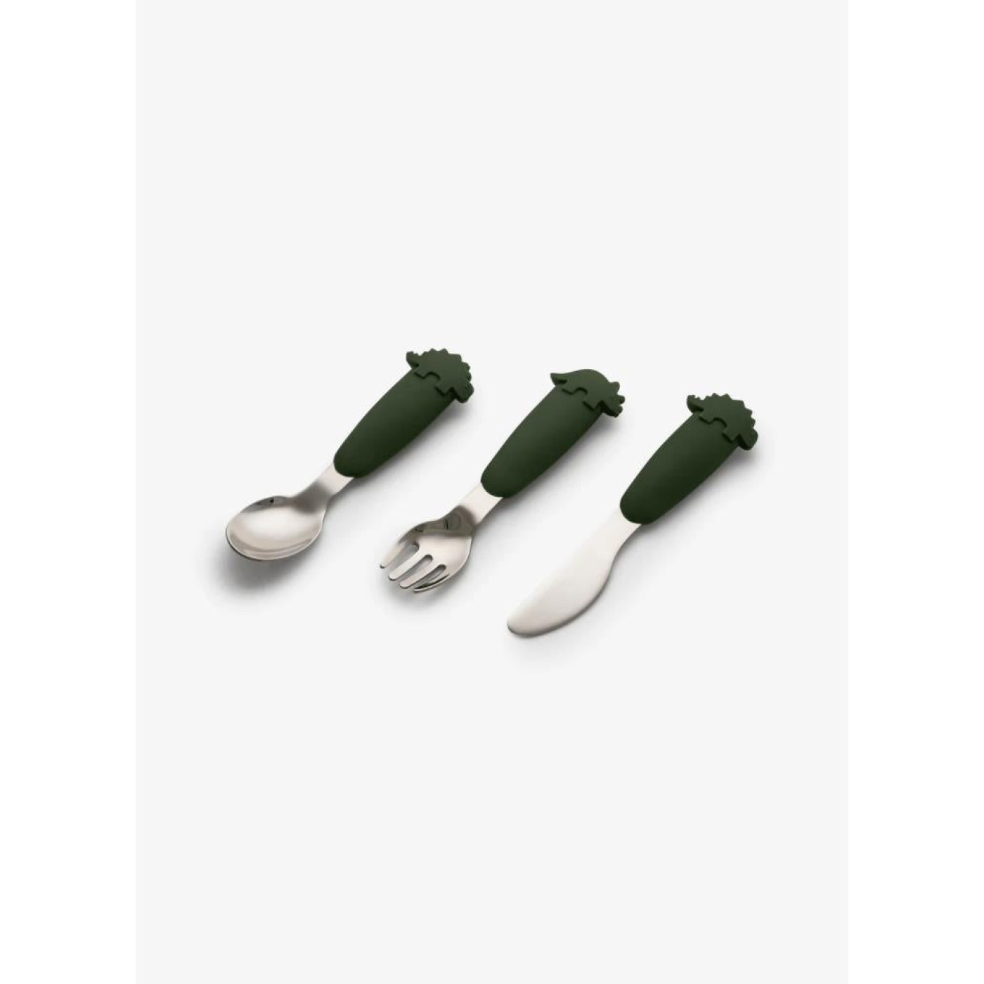 Citron 3'lü Silikon Saplı Paslanmaz Çelik Çatal, Bıçak ve Kaşık Takımı - Dino - 6297001286050 Citron 3'lü Silikon Saplı Paslanmaz Çelik Çatal, Bıçak ve Kaşık Takımı - Dino - 1286050 - 6297001286050