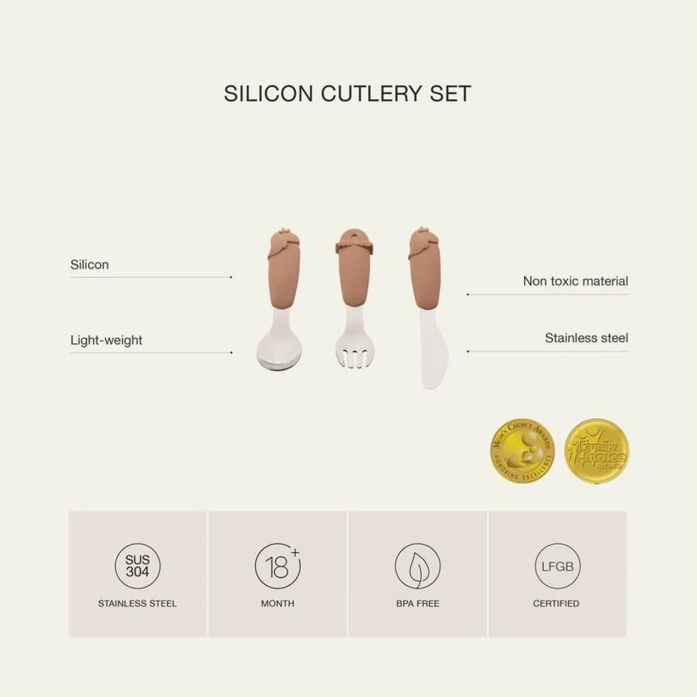 Citron 3'lü Silikon Saplı Paslanmaz Çelik Çatal Bıçak ve Kaşık Takımı - Unicorn - 6297001286067 Citron 3'lü Silikon Saplı Paslanmaz Çelik Çatal Bıçak ve Kaşık Takımı - Unicorn - 1286067 - 6297001286067