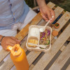 Citron Çatal ve Kaşıklı Bento Beslenme Kutusu Seti - Beige