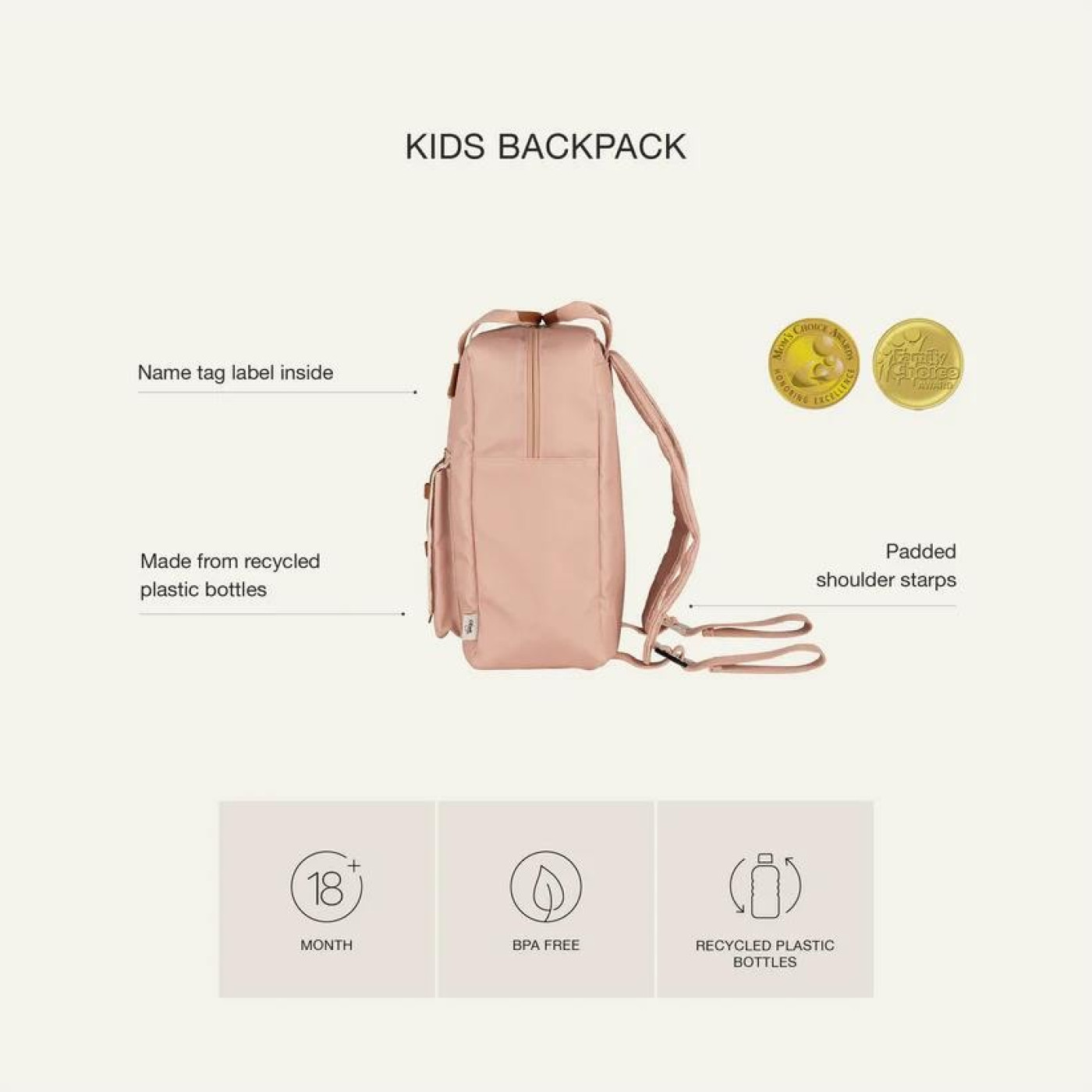 Citron Çocuk Sırt Çantası - Blush Pink - 6297001196038 Citron Çocuk Sırt Çantası - Blush Pink - 1196038 - 6297001196038
