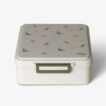 Citron Grand Beslenme Kutusu Seti - 4 Bölmeli, Sosluk ve Çelik Kavanozlu - Dino 