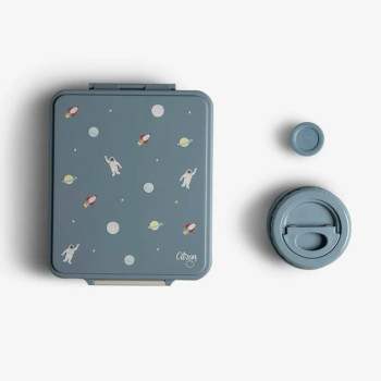 Citron Grand Beslenme Kutusu Seti - 4 Bölmeli, Sosluk ve Çelik Kavanozlu - Spaceship