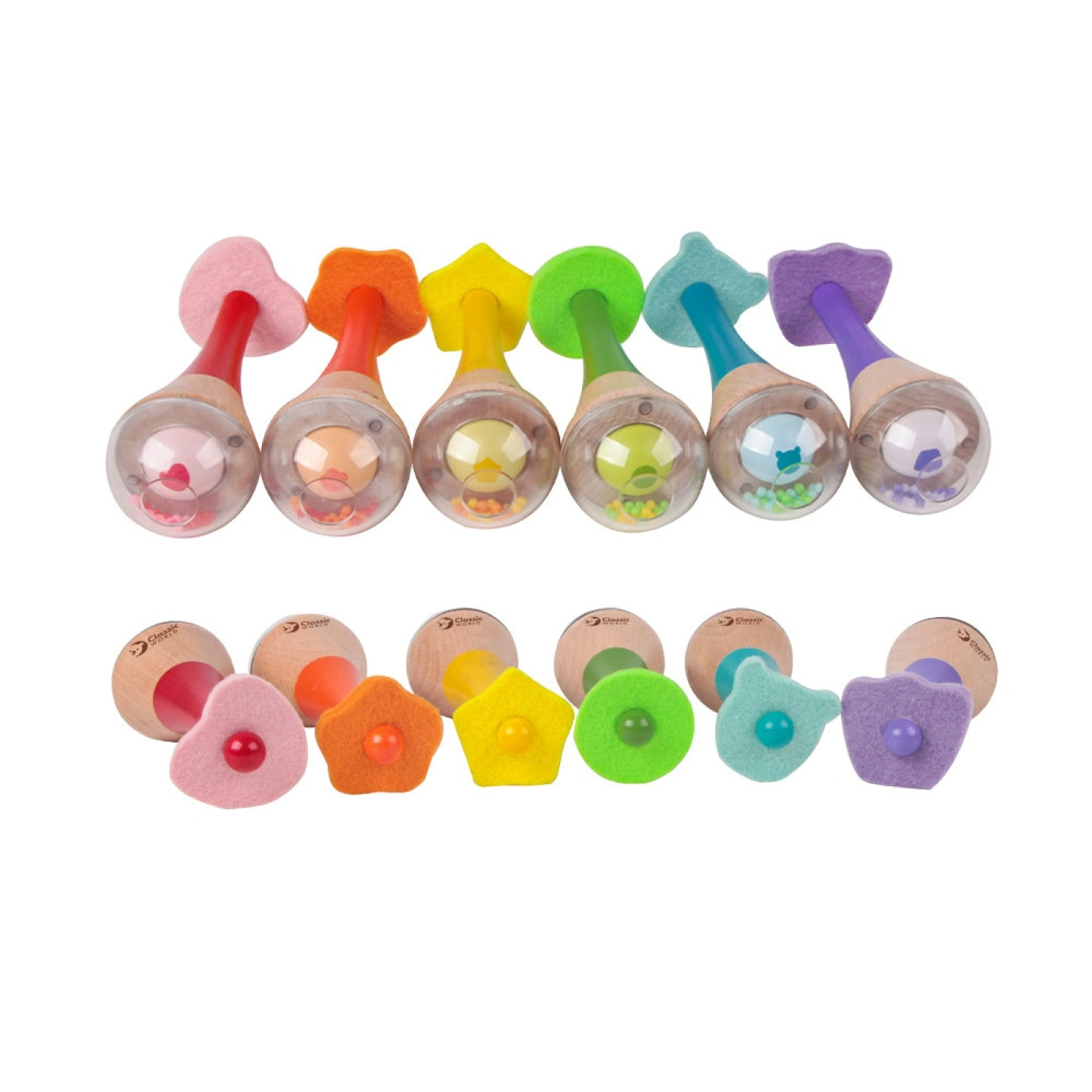 Classic World Ahşap Marakas - Turuncu Classic World Ahşap Marakas - Turuncu