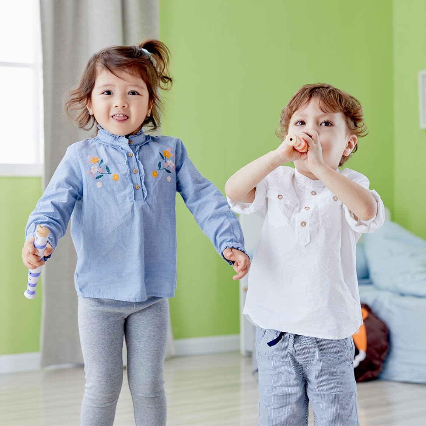 Classic World Ahşap Flüt - Turuncu - ST01095 - 6927049045387