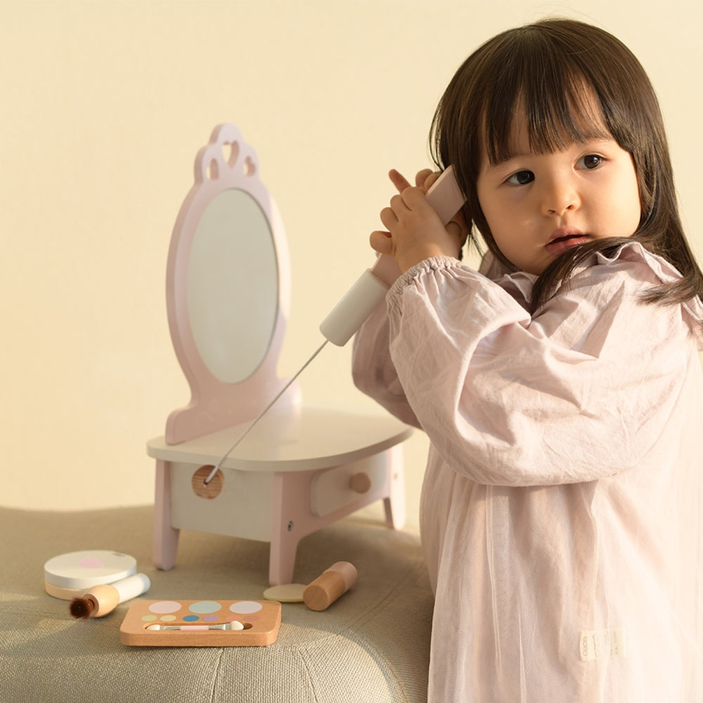 Classic World Ahşap Makyaj Masası - Pembe - 50543 - 6927049055430