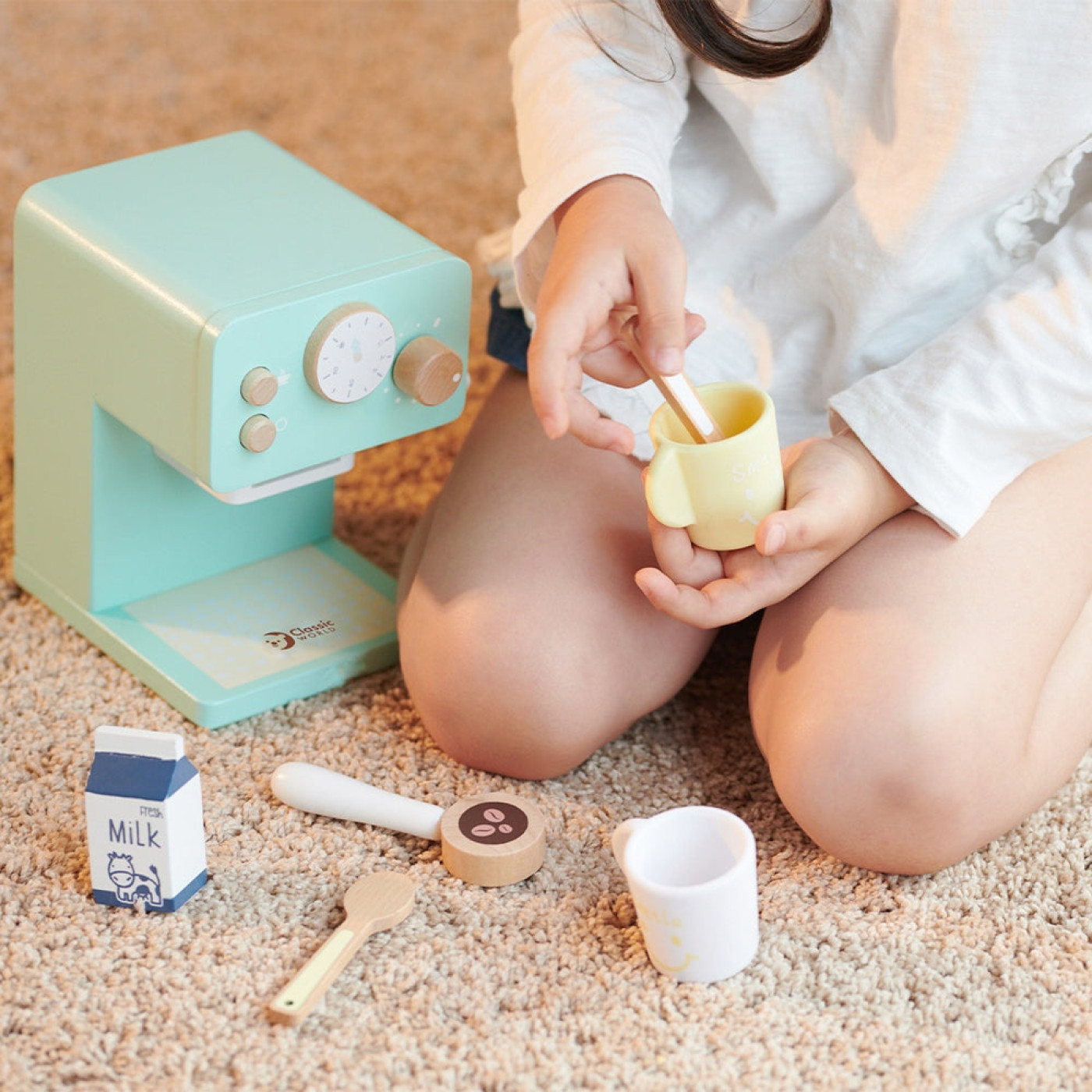 Classic World Ahşap Kahve Makinesi