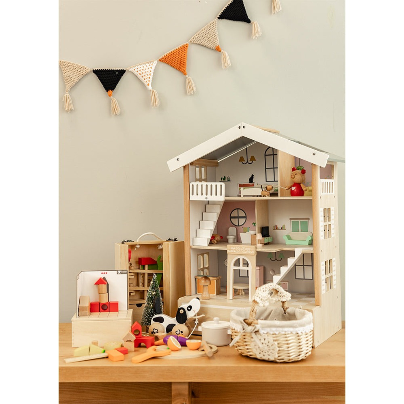 Classic World Ahşap Happy Bebek Evi - ST01101 - 6927049055522