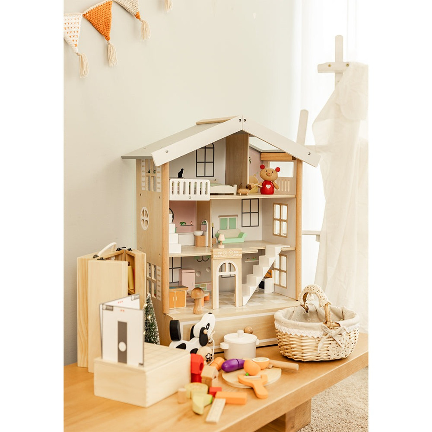 Classic World Ahşap Happy Bebek Evi - ST01101 - 6927049055522