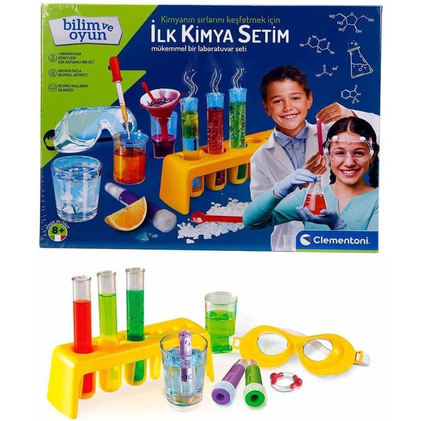 Clementoni İlk Kimya Deney Seti Renkli