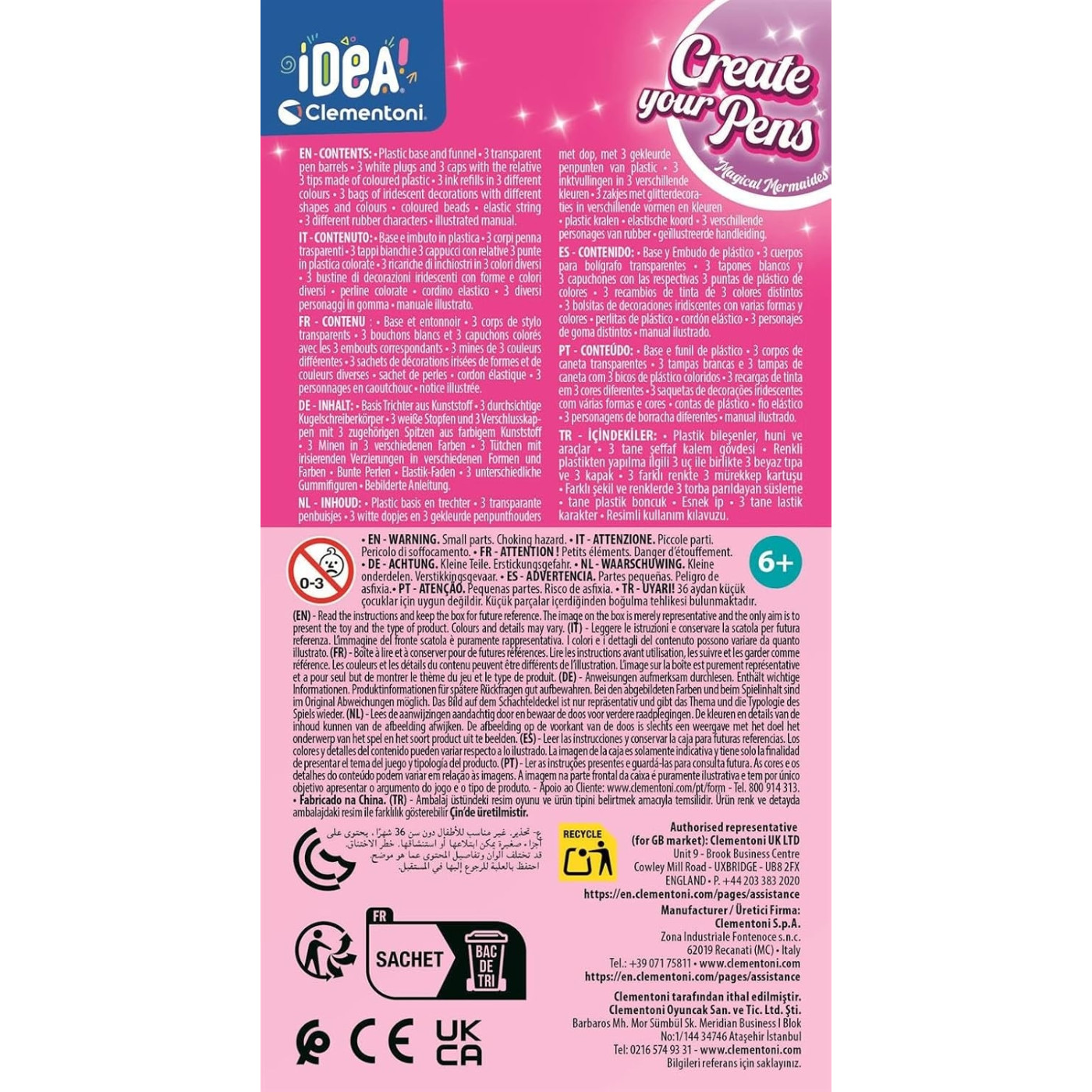 Clementoni Idea Kalem Tasarım Seti Denizkızları