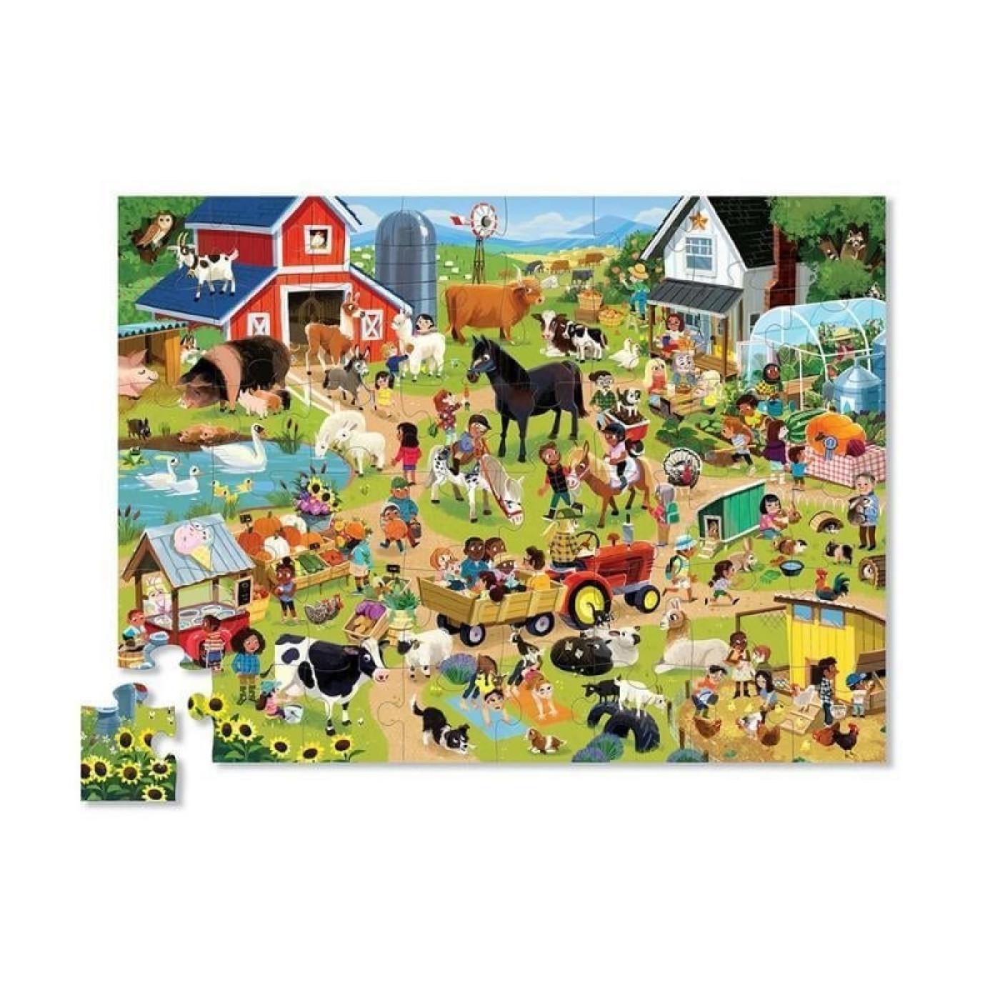 Crocodile Creek Dekoratif Puzzle - 48 Parça - Çiftlik - 732396406394 Crocodile Creek Dekoratif Puzzle - 48 Parça - Çiftlik - 40639 - 732396406394