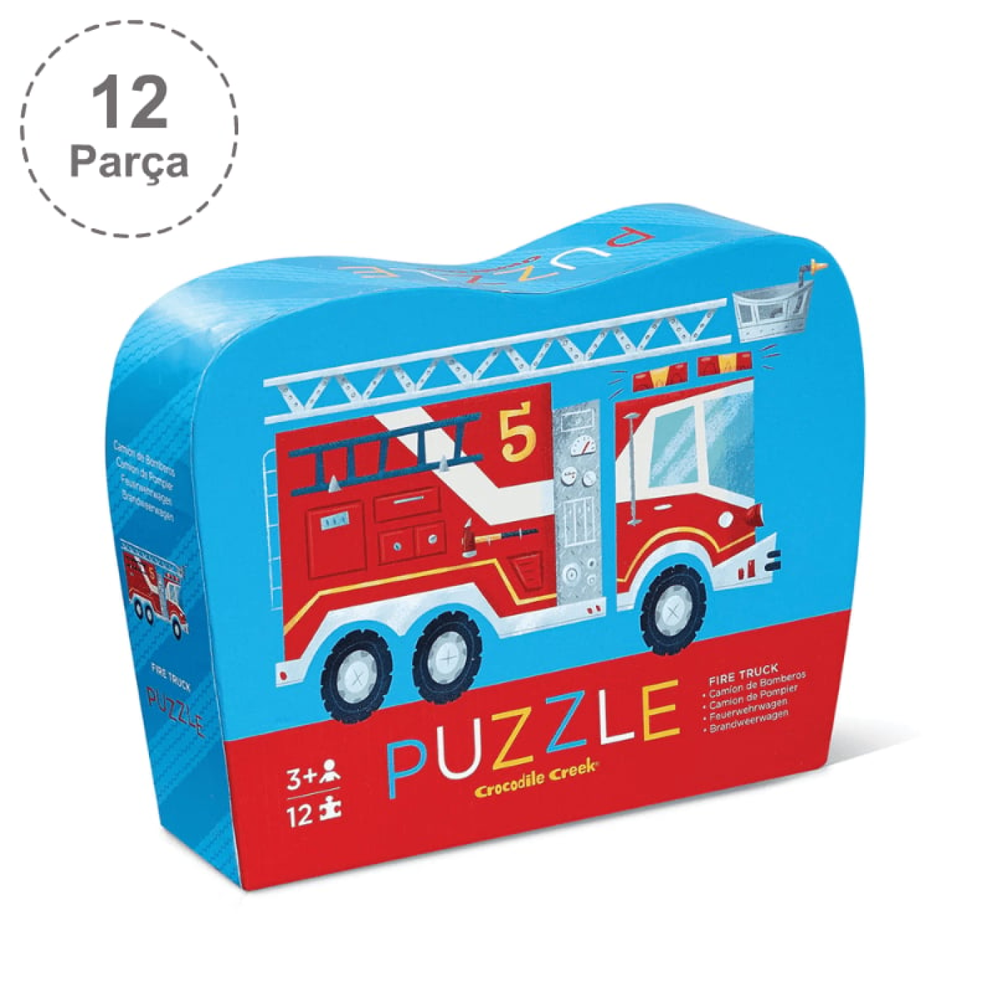 Crocodile Creek Mini Puzzle - 12 Parça - İtfaiye - 41158 - 732396411589