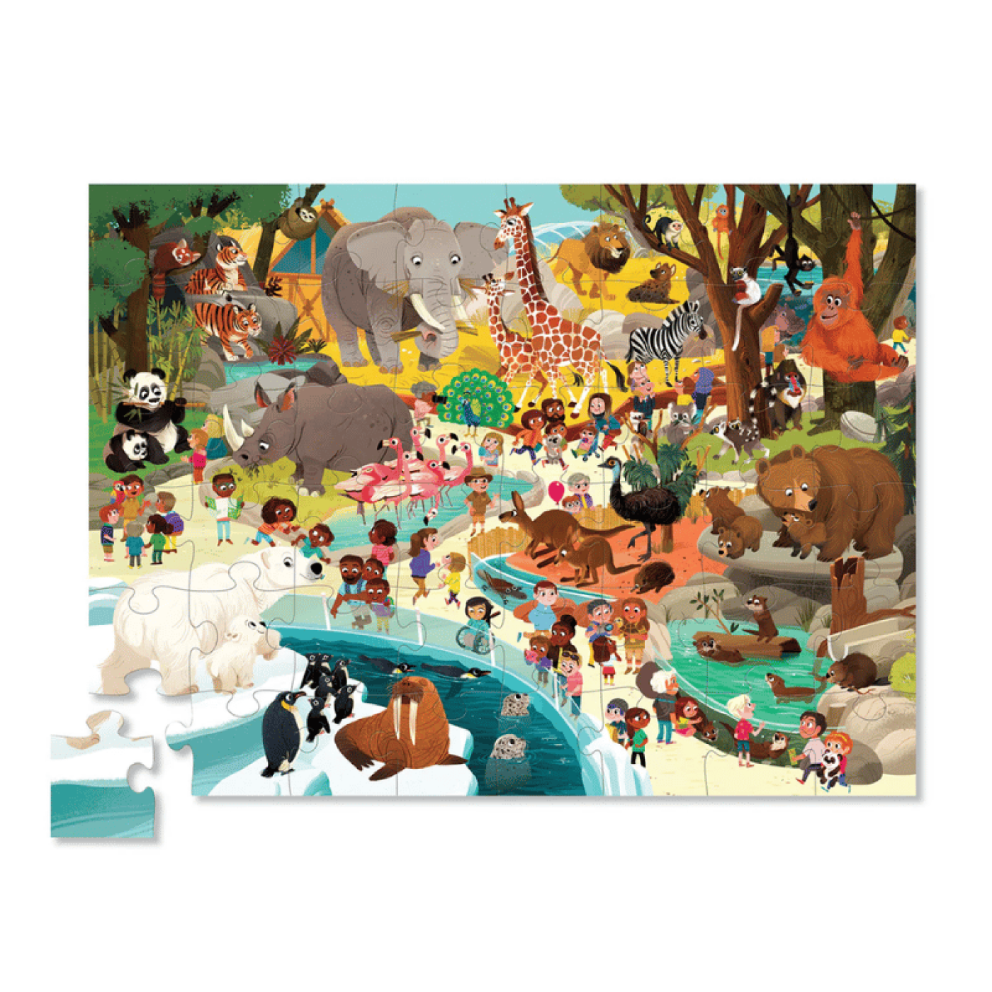 Crocodile Creek Müzede Bir Gün Puzzle - 48 Parça - Hayvanat Bahçesi Crocodile Creek Müzede Bir Gün Puzzle - 48 Parça - Hayvanat Bahçesi