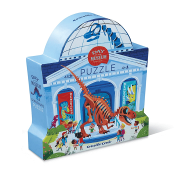 Crocodile Creek Müzede Bir Gün Puzzle - 48 Parça - Dinozor