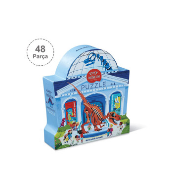 Crocodile Creek Müzede Bir Gün Puzzle - 48 Parça - Dinozor