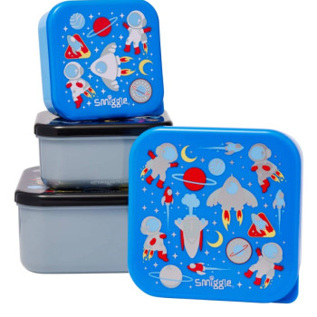Smiggle - Lets Play 4Lü Yemek Ve Beslenme Bpasız Kapları