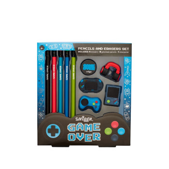Smiggle - Game Over Kalem ve Silgi Seti