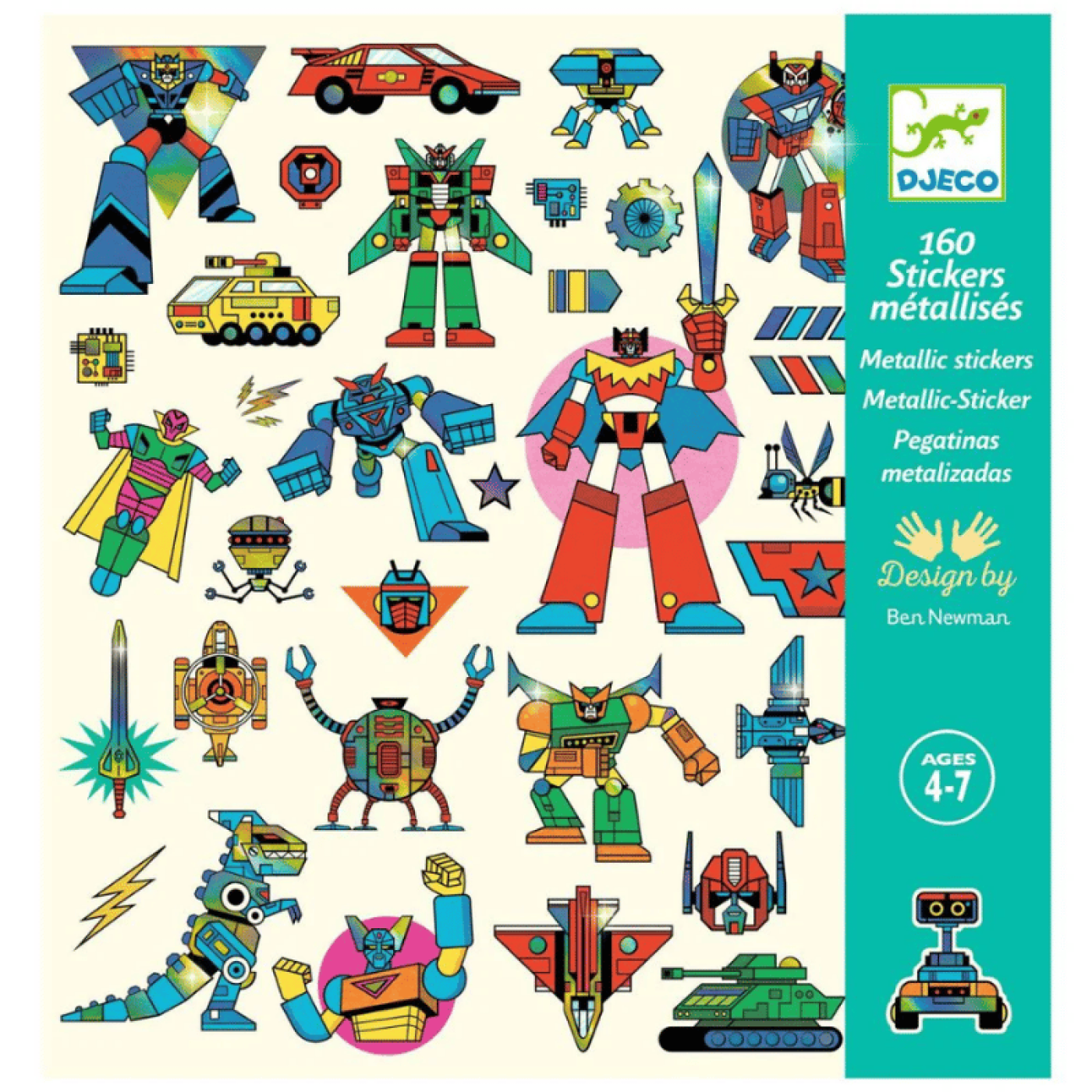 Djeco Çıkartmalar - Robotlar - DJ09276 - 3070900092761