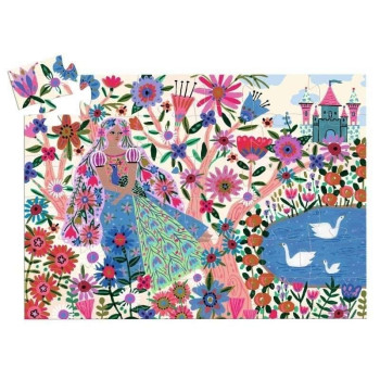 Djeco Dekoratif Puzzle 36 Parça - Princess & Peacock Djeco Dekoratif Puzzle 36 Parça - Princess & Peacock
