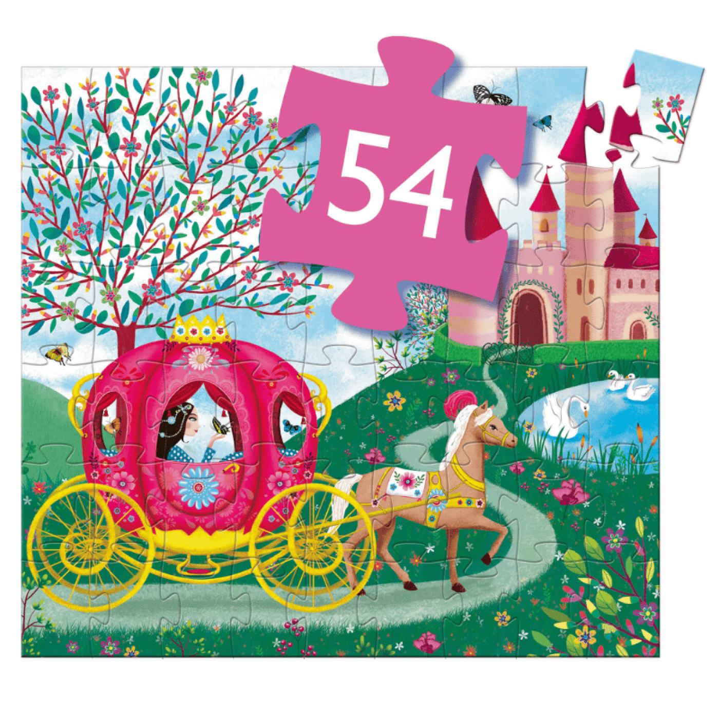 Djeco Dekoratif Puzzle 54 Parça - Elises Carriage