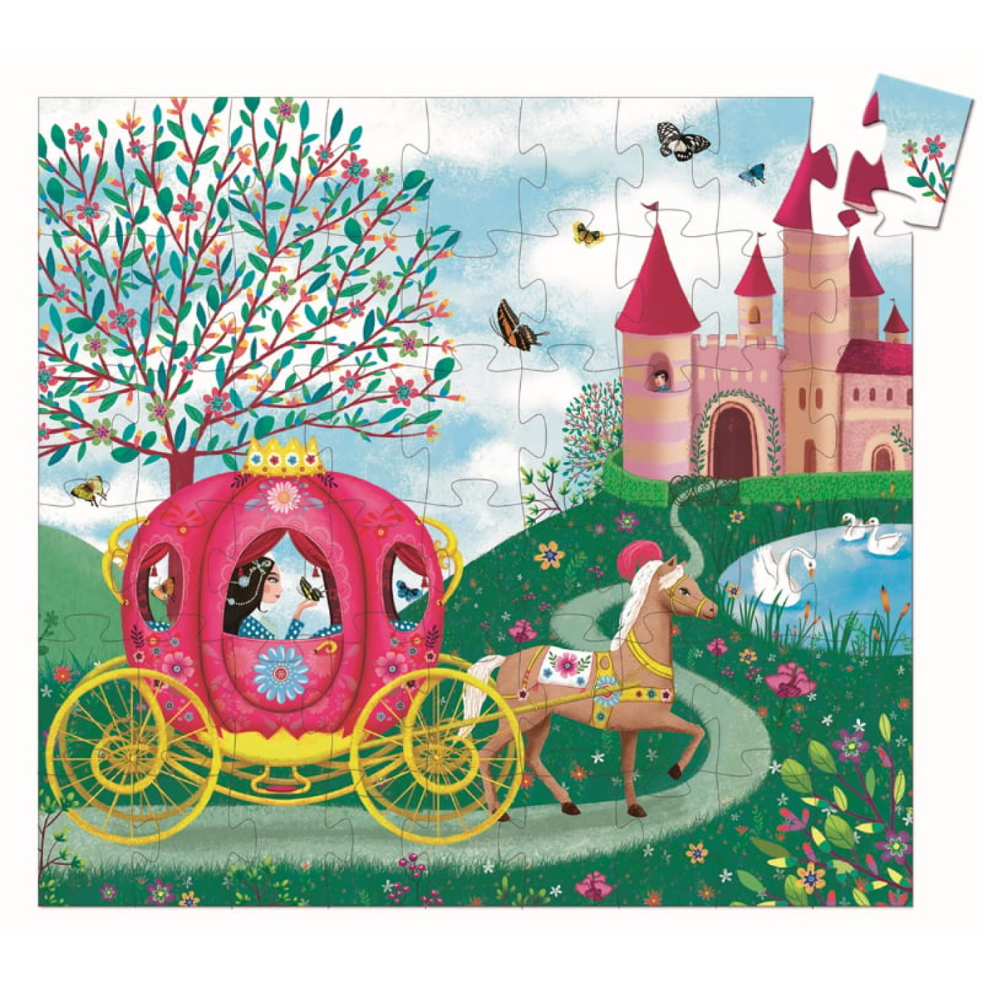 Djeco Dekoratif Puzzle 54 Parça - Elises Carriage