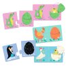 Djeco İkili Puzzle - Funny Eggs - DJ08193 - 3070900081932
