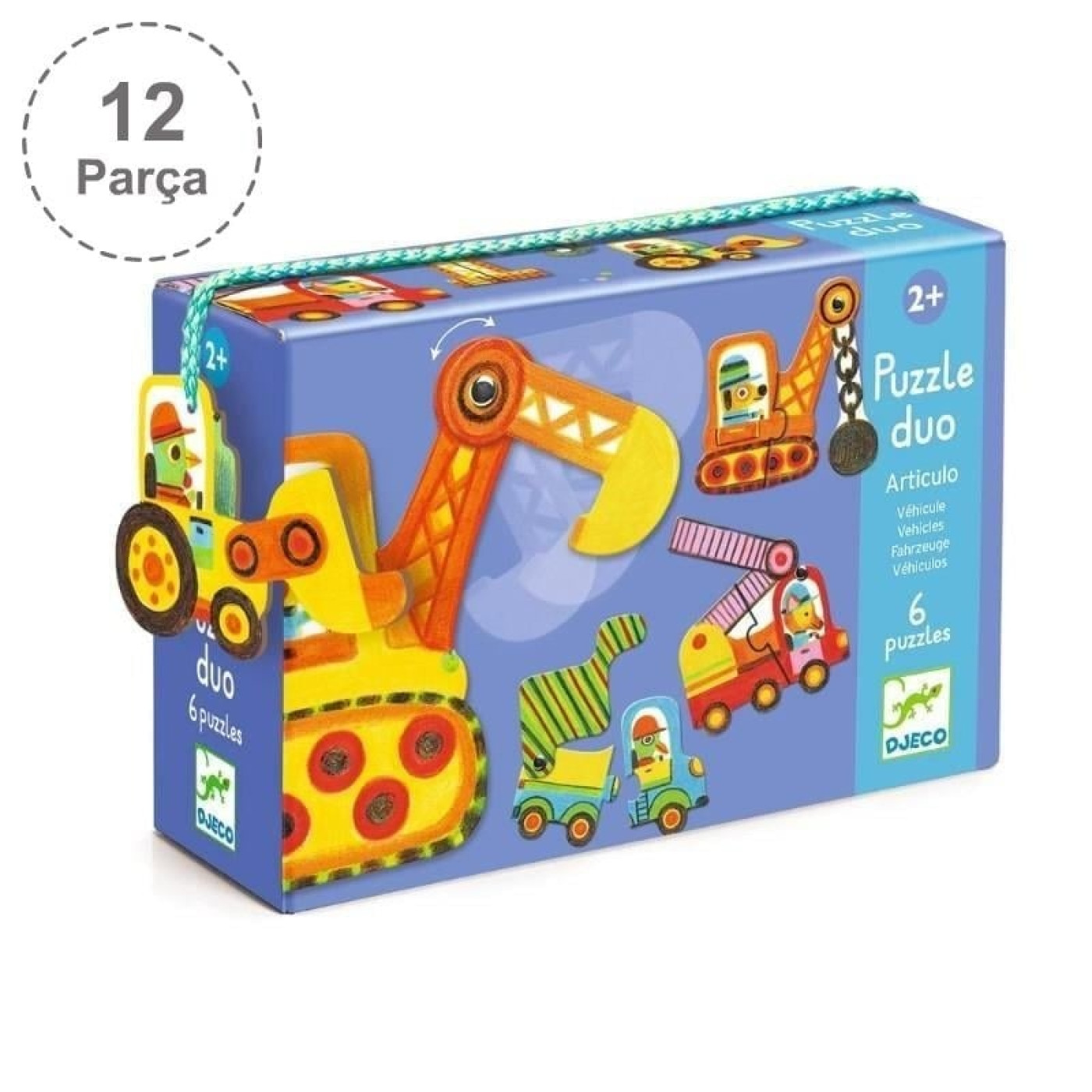 Djeco İkili Puzzle - Vehicles - DJ08170 - 3070900081703