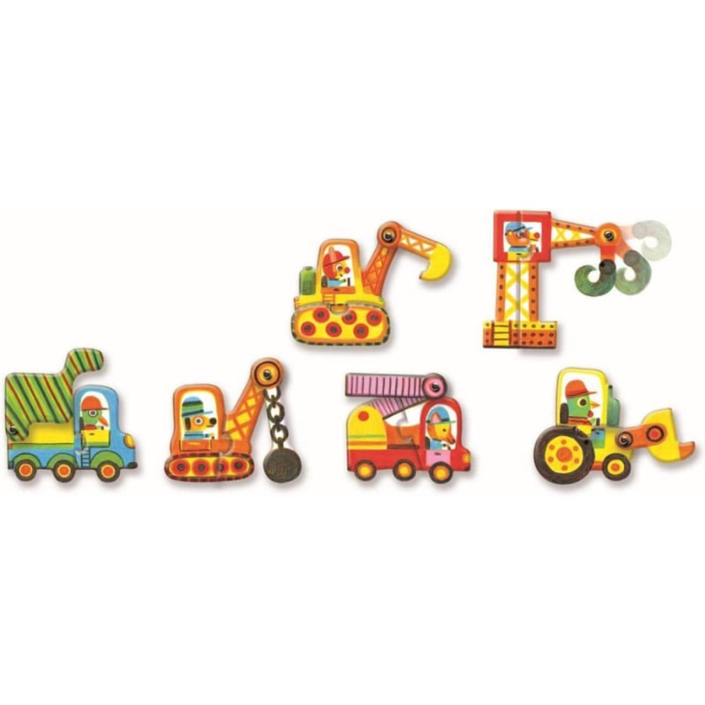 Djeco İkili Puzzle - Vehicles - DJ08170 - 3070900081703