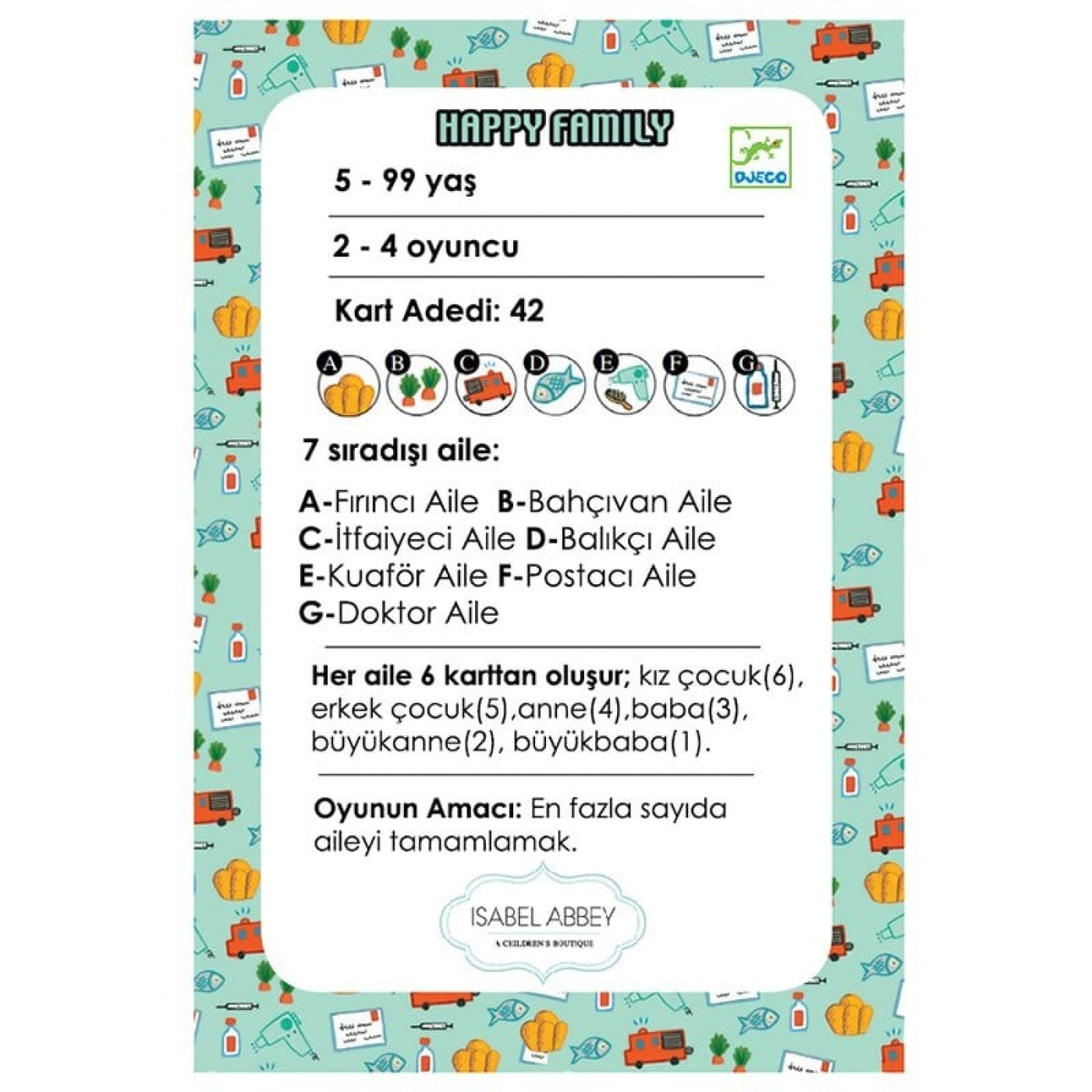 Djeco Kart Oyunları - Happy Family - 3070900051157 Djeco Kart Oyunları - Happy Family - DJ05115 - 3070900051157