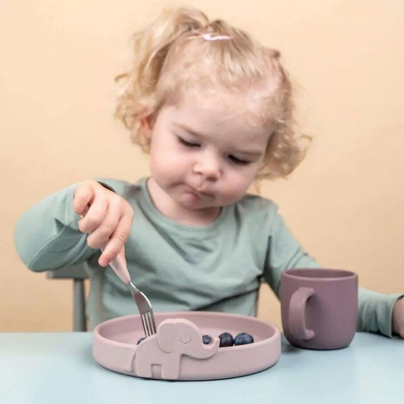 Done by Deer - Deer Friends - Paslanmaz Çelik Çatal, Kaşık ve Bıçak Seti - Pembe