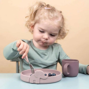 Done by Deer - Deer Friends - Paslanmaz Çelik Çatal, Kaşık ve Bıçak Seti - Pembe