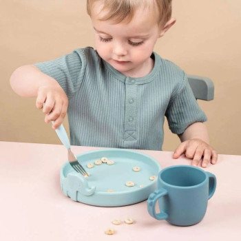 Done by Deer - Deer Friends - Paslanmaz Çelik Çatal, Kaşık ve Bıçak Seti - Mavi