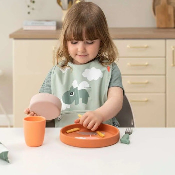 Done by Deer - Deer Friends - Paslanmaz Çelik Çatal, Kaşık ve Bıçak Seti - Yeşil