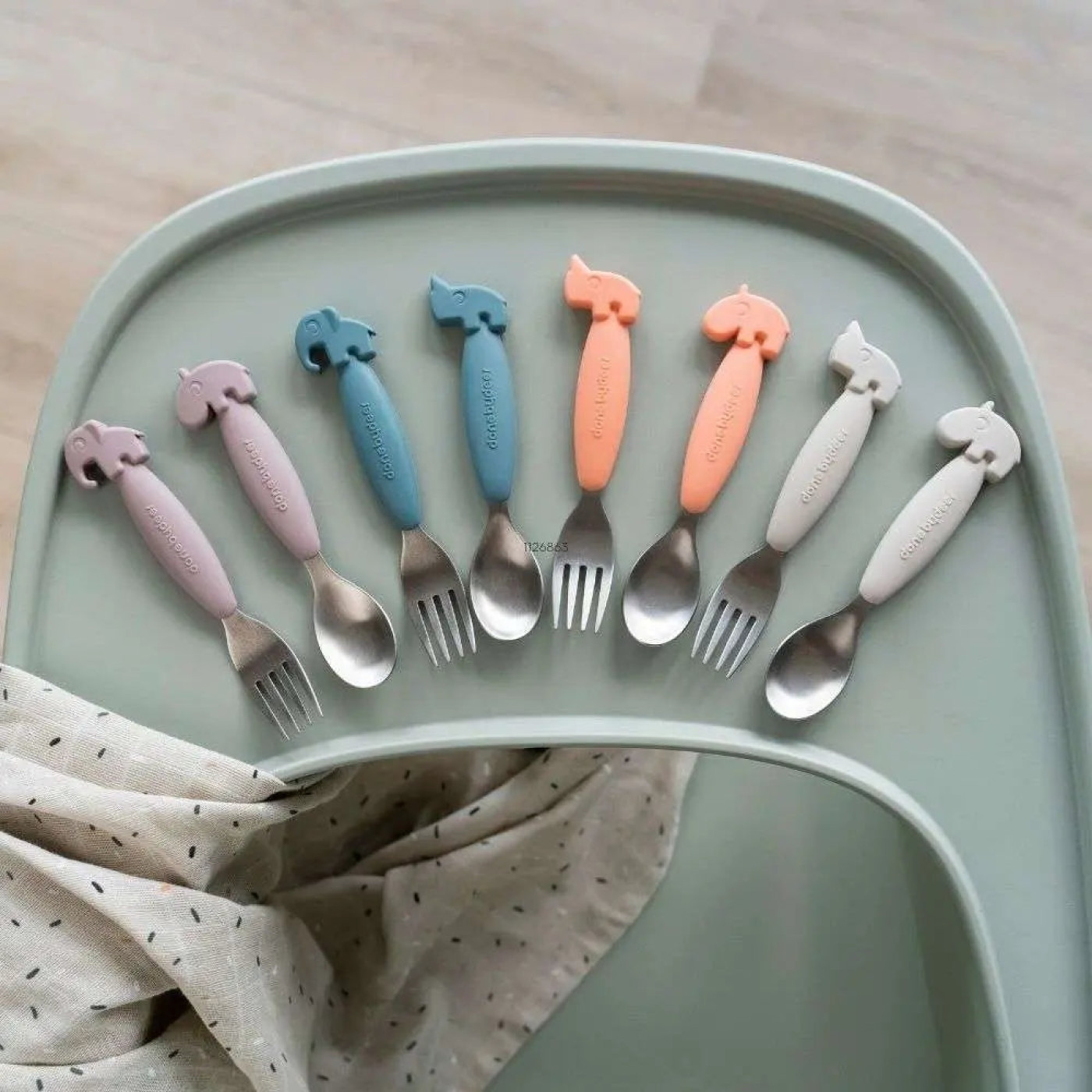 Done by Deer - Deer Friends - Paslanmaz Çelik Çatal ve Kaşık Seti - Pembe