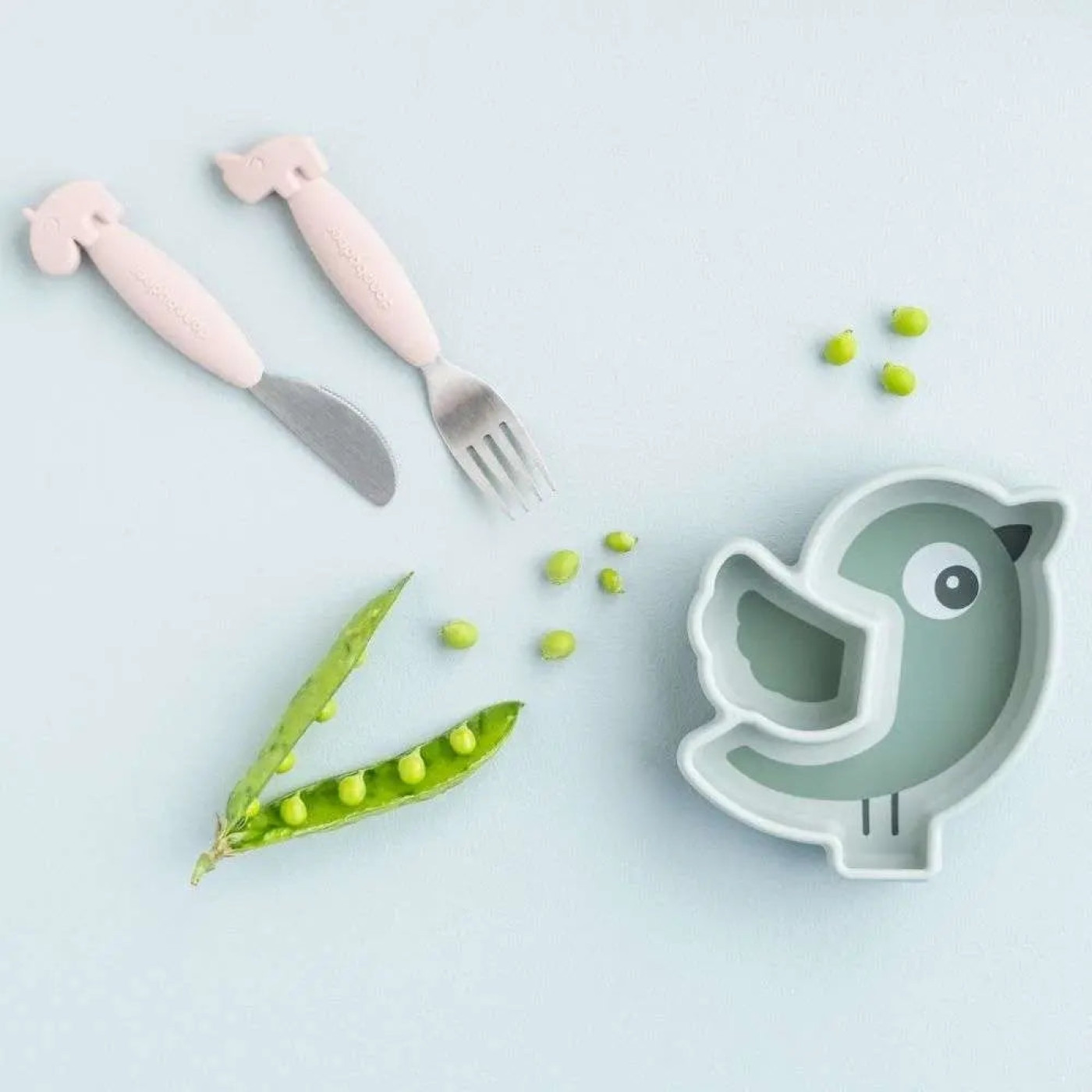 Done by Deer - Deer Friends - Paslanmaz Çelik Çatal ve Kaşık Seti - Bej