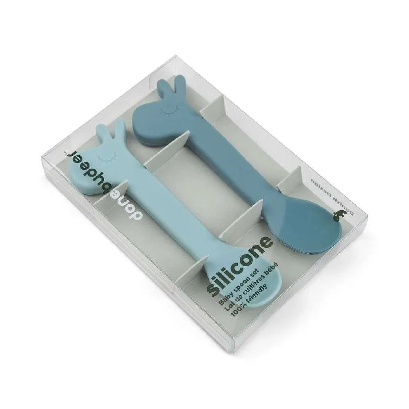 Done by Deer - Lalee - 2'li Silikon Kaşık Seti - Mavi