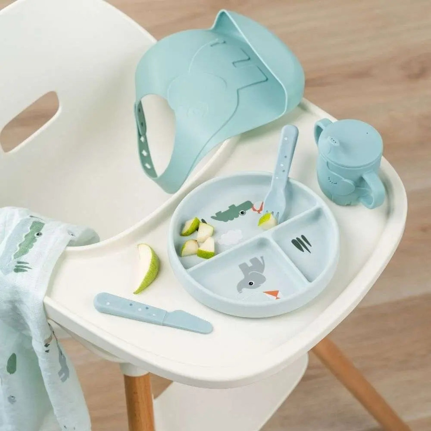 Done by Deer - Happy Dots - Çatal, Kaşık ve Bıçak Seti - Mavi