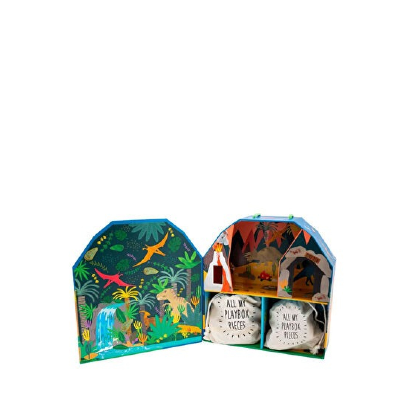 Floss & Rock - Ahşap Figürlü Oyun Kutuları / Dino - 45P6472 - 5055166358118